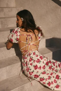 Brunch Dresses|Summer Dresses>SOFIE THE LABEL Rosalie Midi Dress Pink