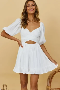 Spring Break Dresses|Summer Dresses>Hello Molly Rose Lenses Dress White