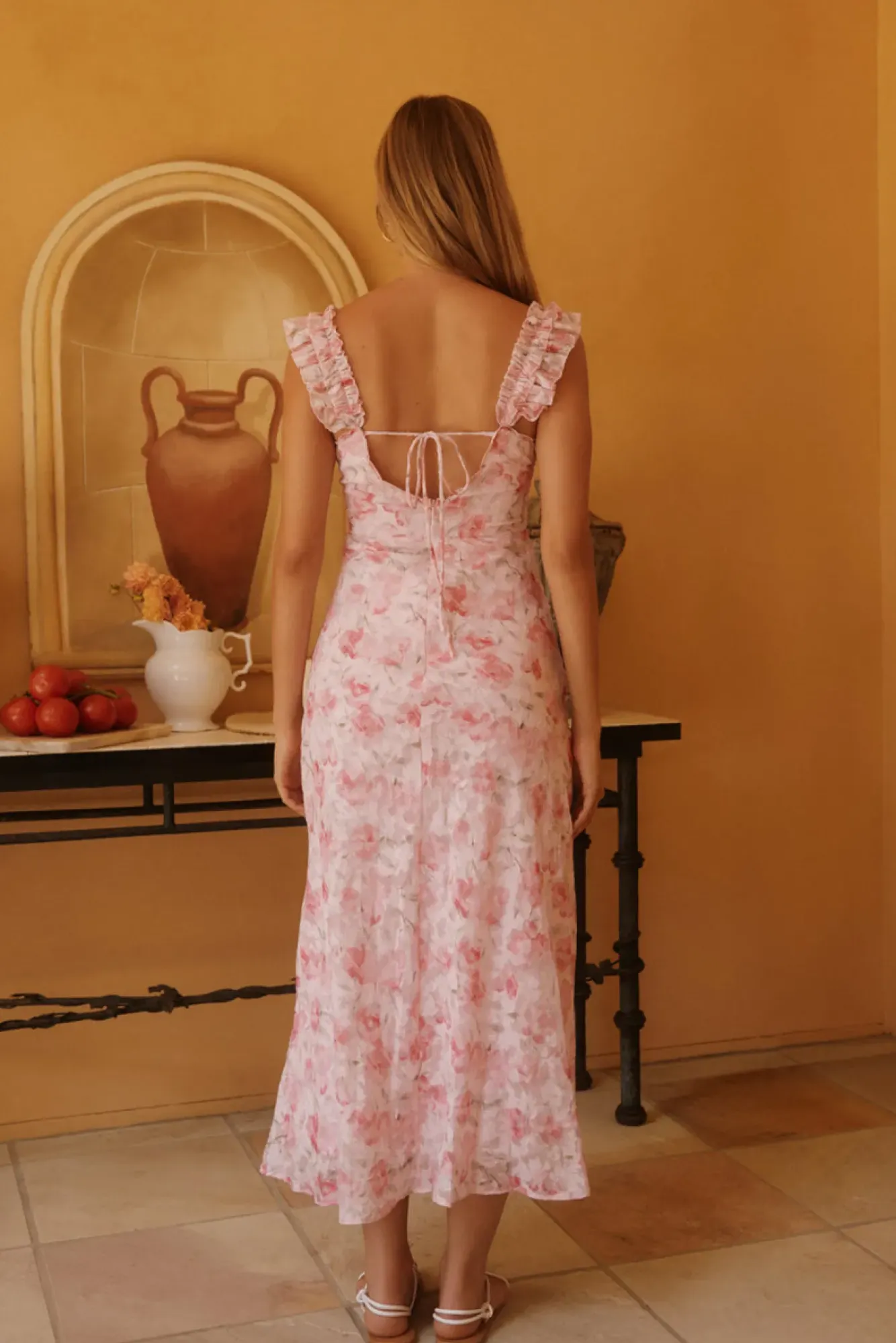 Wedding Guest Dresses|Cocktail Dresses>Hello Molly Rose Petal Reverie Midi Dress Pink