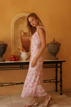 Wedding Guest Dresses|Cocktail Dresses>Hello Molly Rose Petal Reverie Midi Dress Pink