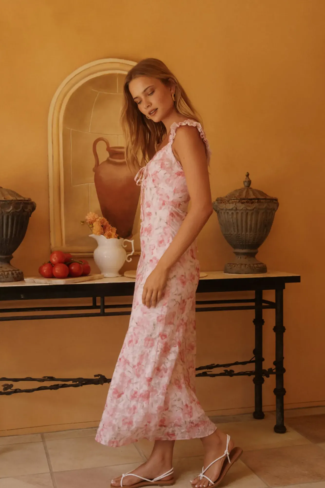 Wedding Guest Dresses|Cocktail Dresses>Hello Molly Rose Petal Reverie Midi Dress Pink