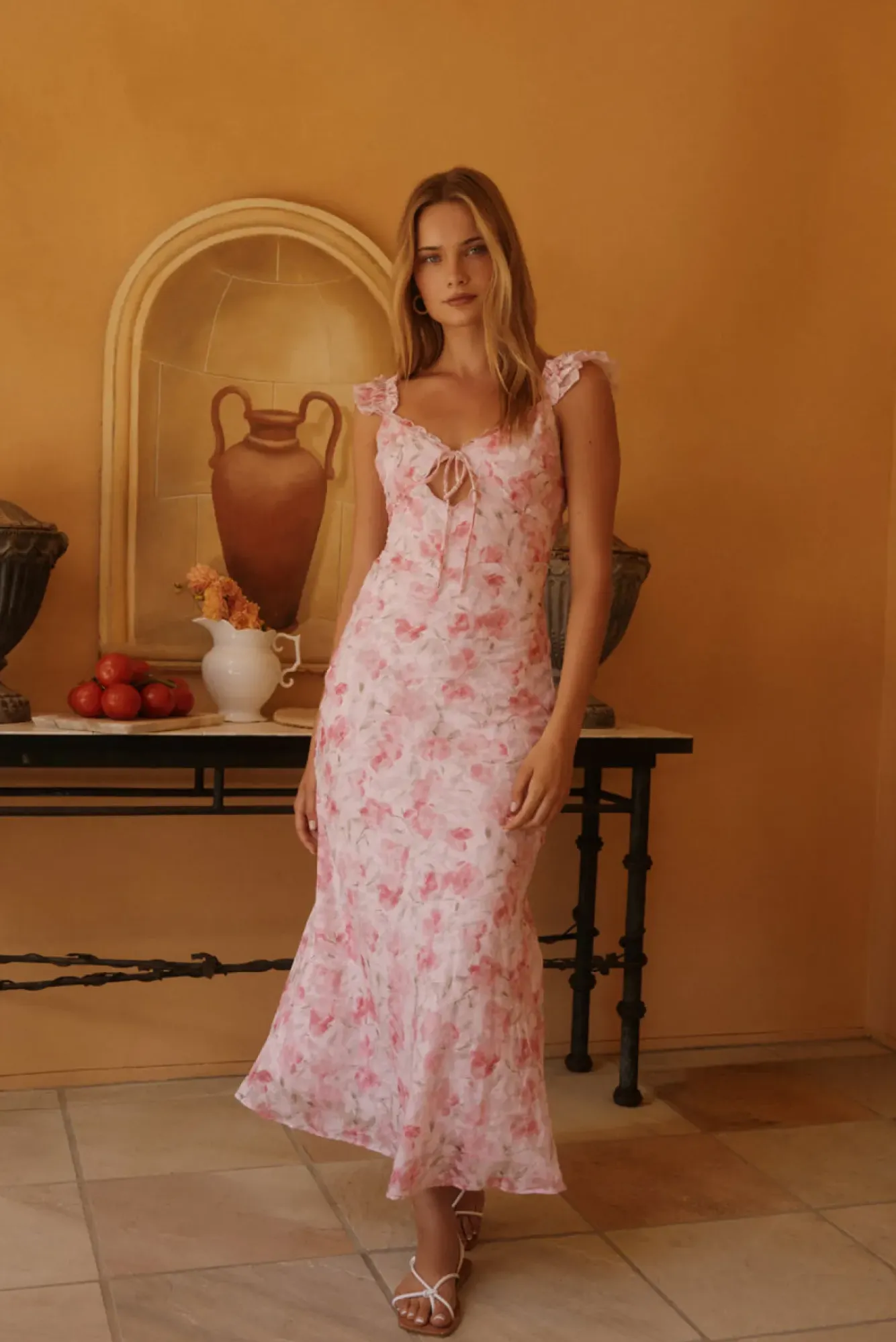 Wedding Guest Dresses|Cocktail Dresses>Hello Molly Rose Petal Reverie Midi Dress Pink