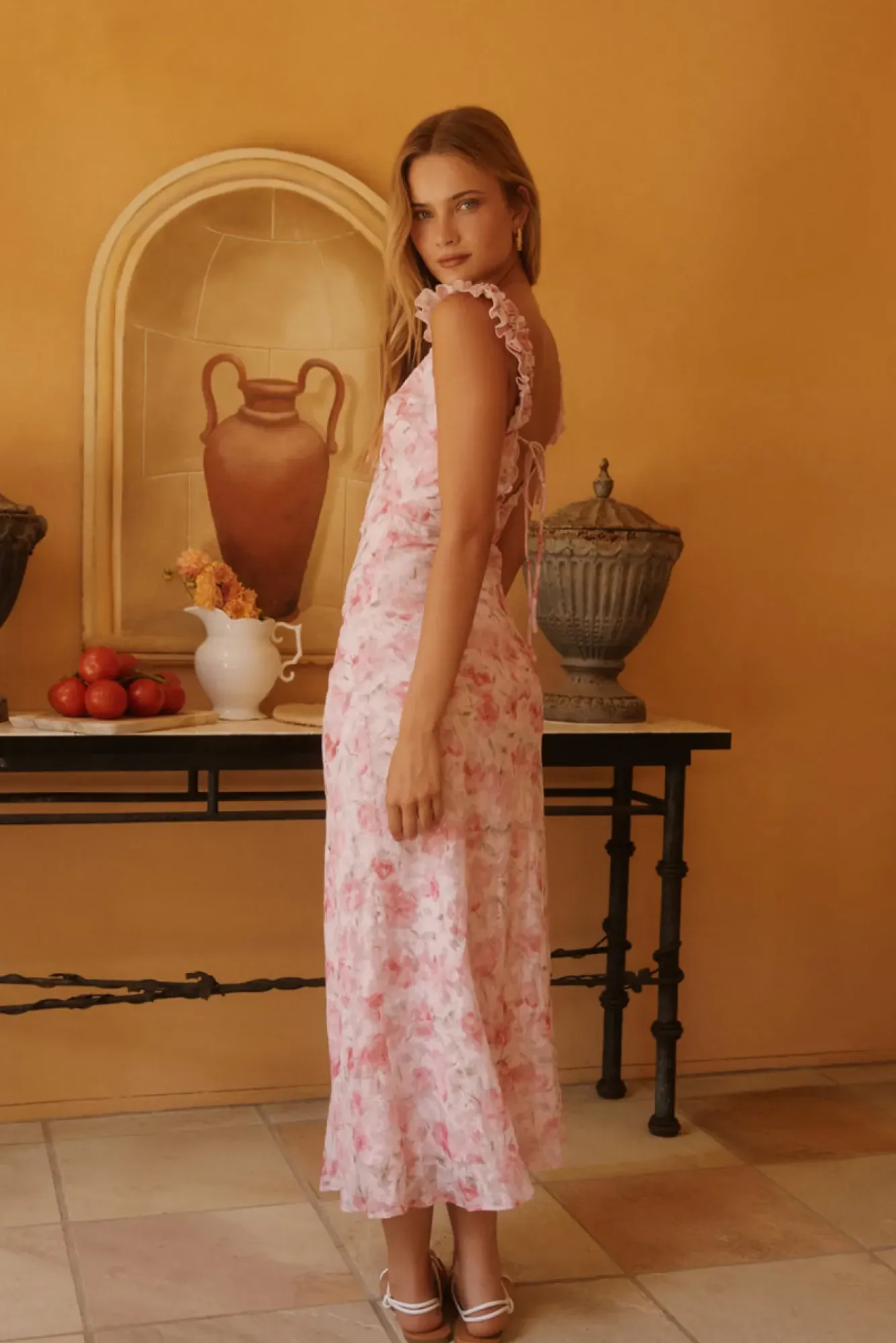 Wedding Guest Dresses|Cocktail Dresses>Hello Molly Rose Petal Reverie Midi Dress Pink