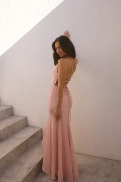 Wedding Guest Dresses|Formal Dresses>Hello Molly Rosetta Halter Maxi Dress Pink