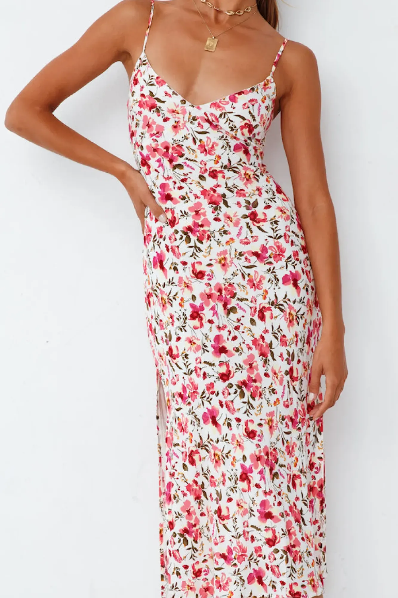 Spring Break Dresses|Casual Dresses>Hello Molly Rosy Cheeks Midi Dress