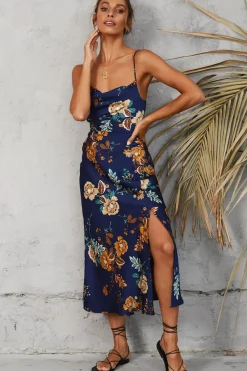 Spring Break Dresses|Summer Dresses>Hello Molly Round The World Maxi Dress Navy