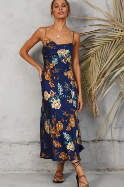 Spring Break Dresses|Summer Dresses>Hello Molly Round The World Maxi Dress Navy