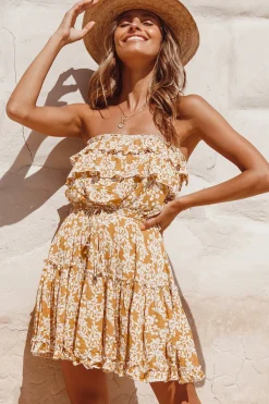 Spring Break Dresses|Bump Friendly>Hello Molly Run Away Dress Mustard