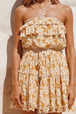 Spring Break Dresses|Bump Friendly>Hello Molly Run Away Dress Mustard