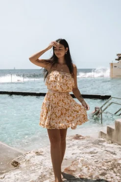 Spring Break Dresses|Bump Friendly>Hello Molly Run Away Dress Mustard