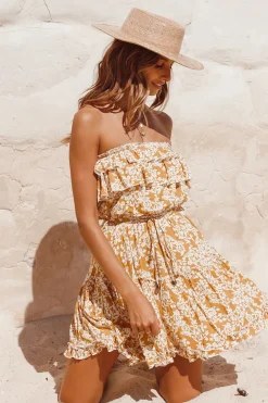Spring Break Dresses|Bump Friendly>Hello Molly Run Away Dress Mustard