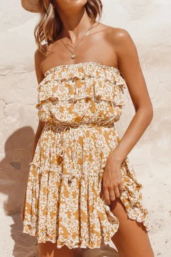 Spring Break Dresses|Bump Friendly>Hello Molly Run Away Dress Mustard