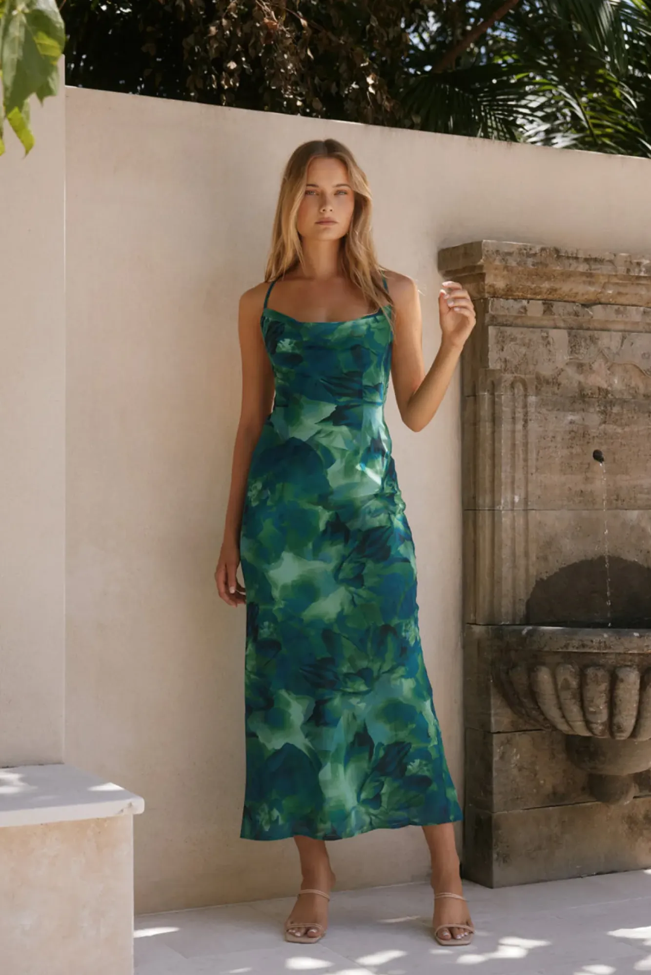 Cocktail Dresses|Flowy Dresses>RUNAWAY THE LABEL Benito Maxi Dress Calista Green