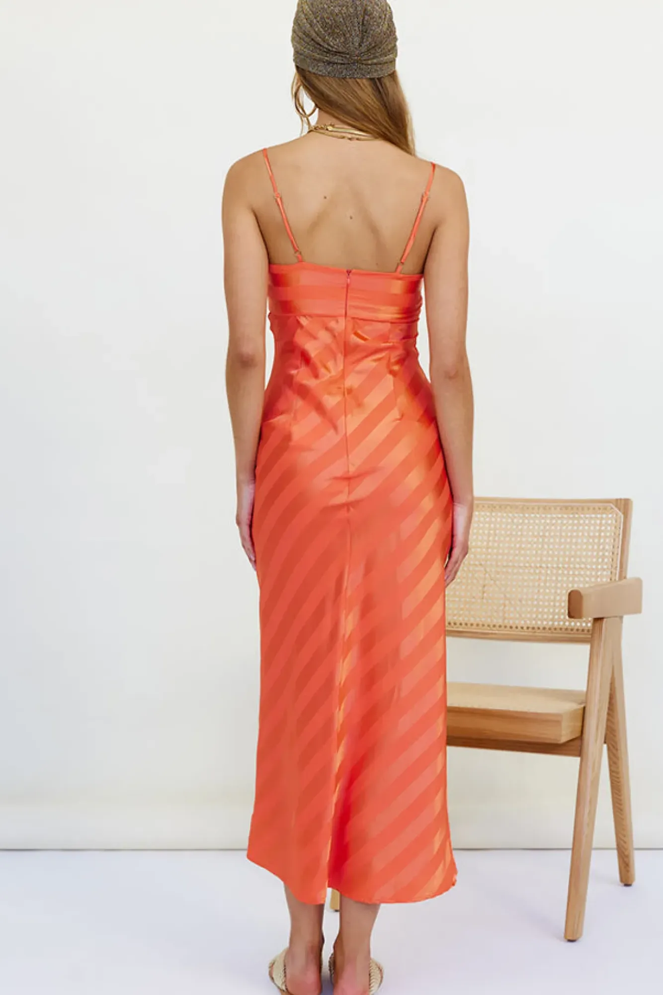 Formal Dresses|Spring Break Dresses>RUNAWAY THE LABEL Braxton Slip Dress Fire