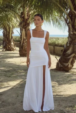 Formal Dresses|Cocktail Dresses>RUNAWAY THE LABEL Carly Maxi Dress White