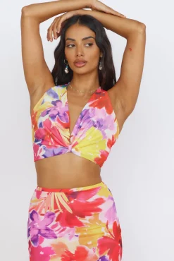 Cropped>RUNAWAY THE LABEL Romance Top Pink