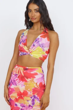 Cropped>RUNAWAY THE LABEL Romance Top Pink