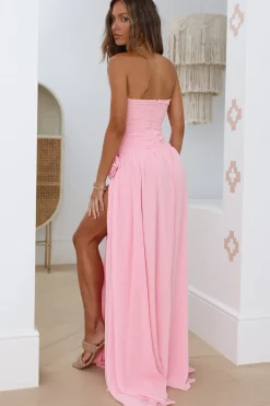 Formal Dresses|Cocktail Dresses>RUNAWAY THE LABEL Rosette Gown Pink