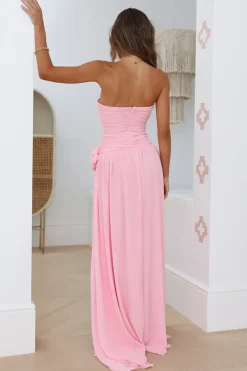 Formal Dresses|Cocktail Dresses>RUNAWAY THE LABEL Rosette Gown Pink