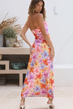 Wedding Guest Dresses|Spring Break Dresses>RUNAWAY THE LABEL Splendour Strapless Dress Floral