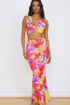 Skirts|Skirt And Top Sets>RUNAWAY THE LABEL Zarela Maxi Skirt Pink