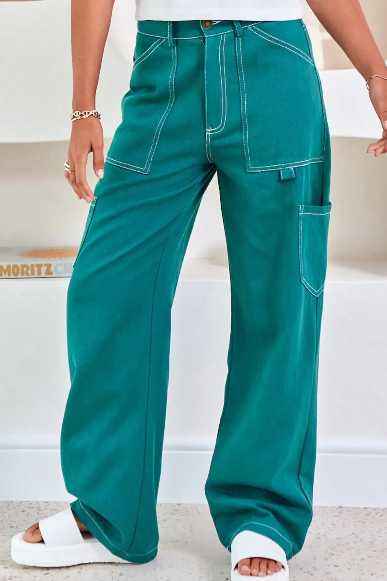 Pants>Hello Molly Rush Hour Pants Green