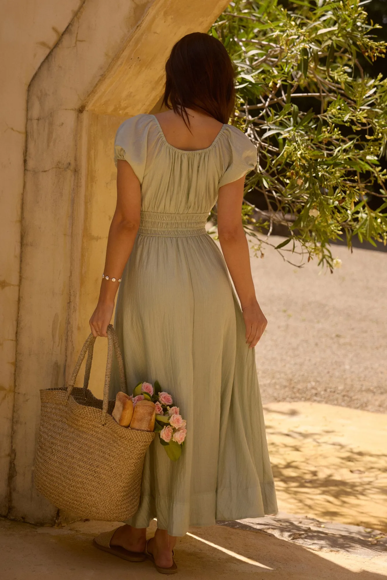 Flowy Dresses|Maxi Dresses>Hello Molly Sage of Secrets Maxi Dress Green