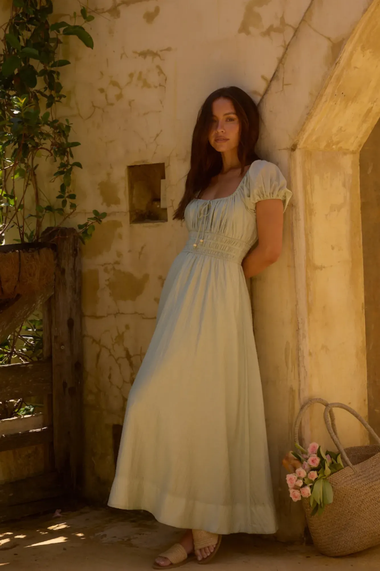 Flowy Dresses|Maxi Dresses>Hello Molly Sage of Secrets Maxi Dress Green