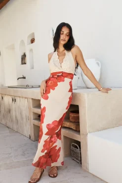 Wedding Guest Dresses|Formal Dresses>Hello Molly Sahara Sunset Maxi Dress Cream