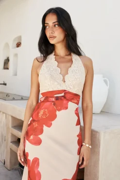 Wedding Guest Dresses|Formal Dresses>Hello Molly Sahara Sunset Maxi Dress Cream