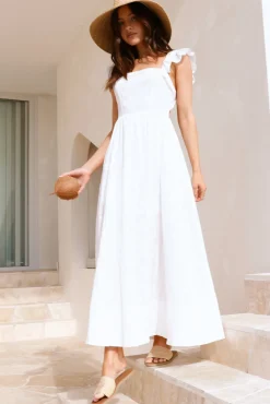 Vacation Dresses|Spring Break Dresses>Hello Molly Salty Air Maxi Dress White
