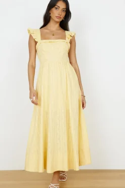 Vacation Dresses|Spring Break Dresses>Hello Molly Salty Air Maxi Dress Yellow