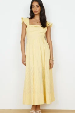 Vacation Dresses|Spring Break Dresses>Hello Molly Salty Air Maxi Dress Yellow