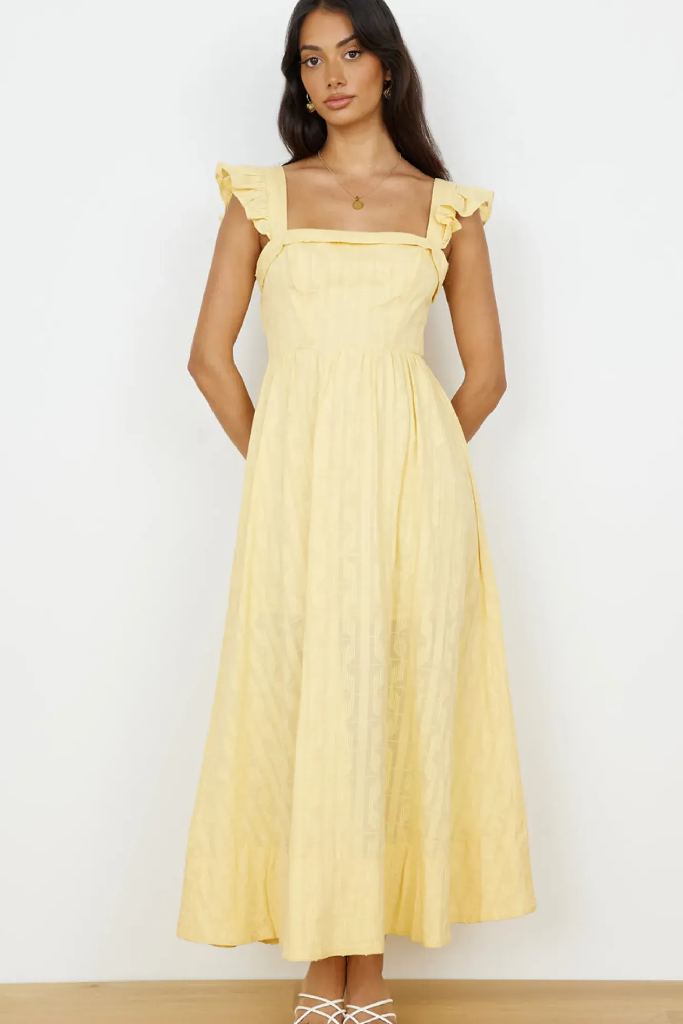 Vacation Dresses|Spring Break Dresses>Hello Molly Salty Air Maxi Dress Yellow