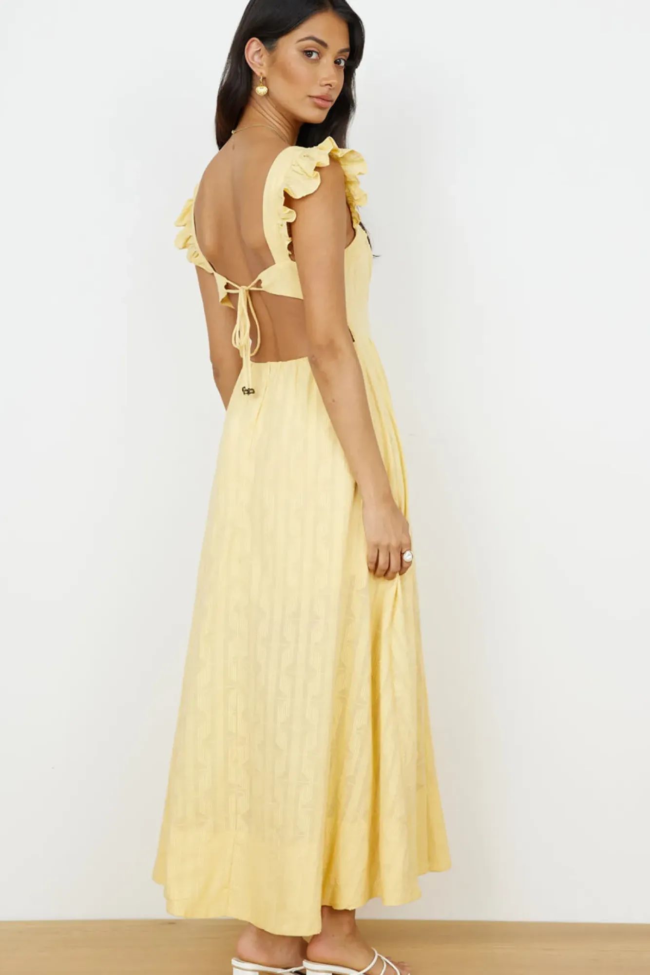Vacation Dresses|Spring Break Dresses>Hello Molly Salty Air Maxi Dress Yellow