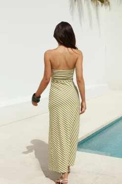 Wedding Guest Dresses|Cocktail Dresses>Hello Molly Salvadore Strapless Maxi Dress Green