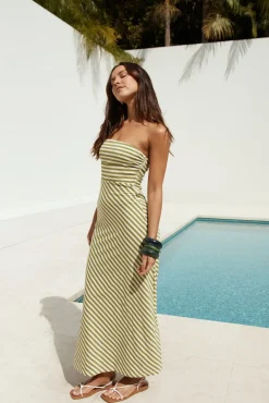Wedding Guest Dresses|Cocktail Dresses>Hello Molly Salvadore Strapless Maxi Dress Green
