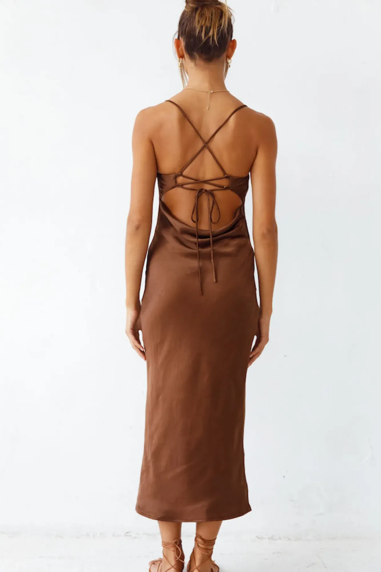 Formal Dresses|Cocktail Dresses>Hello Molly Sanctuary Maxi Dress Brown