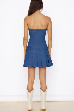 Date Night Dresses|Flowy Dresses>Hello Molly Sandcastle Dreams Dress Denim