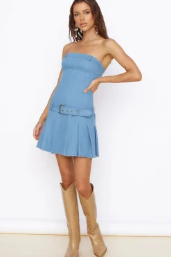 Date Night Dresses|Summer Dresses>Hello Molly Sandcastle Dreams Dress Light Denim