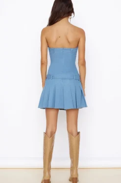 Date Night Dresses|Summer Dresses>Hello Molly Sandcastle Dreams Dress Light Denim