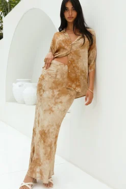 Skirt And Top Sets>Hello Molly Sand Castle Set Beige