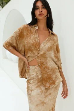 Skirt And Top Sets>Hello Molly Sand Castle Set Beige