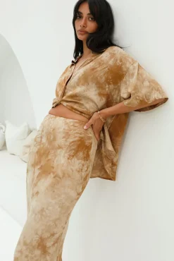Skirt And Top Sets>Hello Molly Sand Castle Set Beige