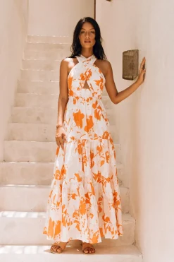 Vacation Dresses|Brunch Dresses>Hello Molly Sandy Beaches Maxi Dress