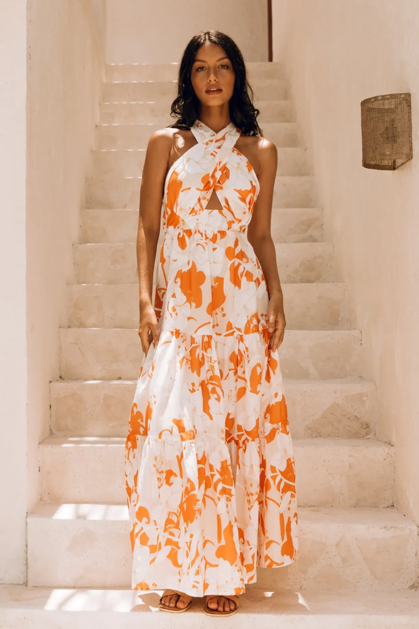 Vacation Dresses|Brunch Dresses>Hello Molly Sandy Beaches Maxi Dress