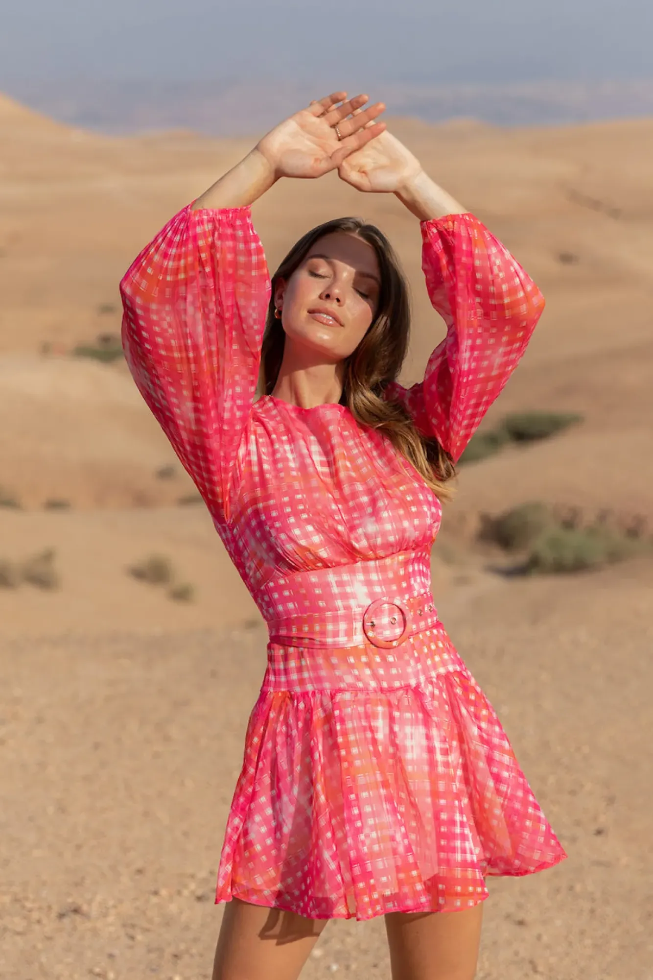 Spring Break Dresses|Flowy Dresses>Hello Molly Saturday Morning Dress Pink