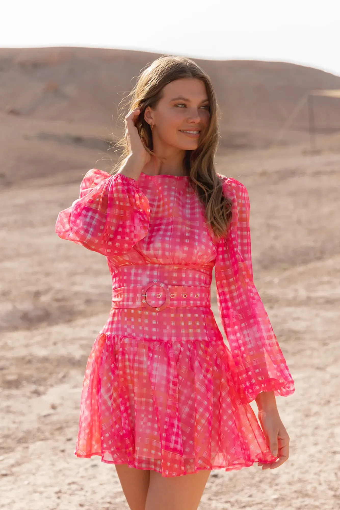 Spring Break Dresses|Flowy Dresses>Hello Molly Saturday Morning Dress Pink