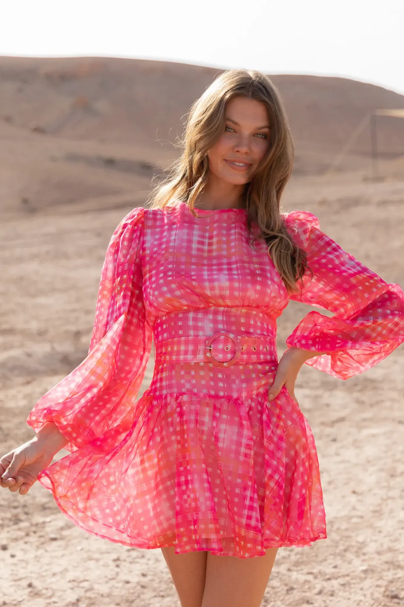 Spring Break Dresses|Flowy Dresses>Hello Molly Saturday Morning Dress Pink