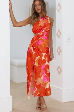 Wedding Guest Dresses|Cocktail Dresses>Hello Molly Save Me A Dance Maxi Dress Orange
